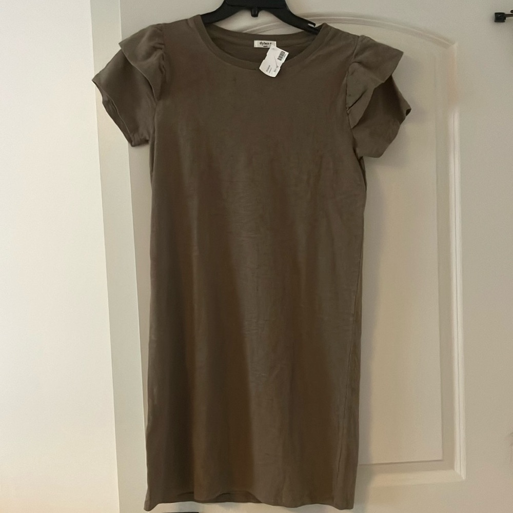 Casual Olive Green T-Shirt Dress